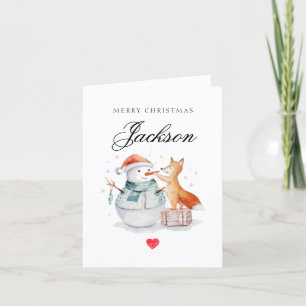 Personalized Christmas Card For Kids Holiday Card
