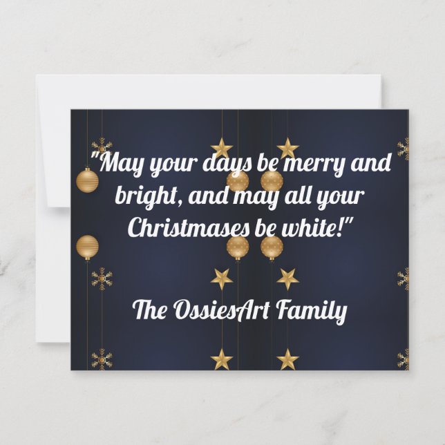 Personalized Christmas Card. Holiday Card (Front)