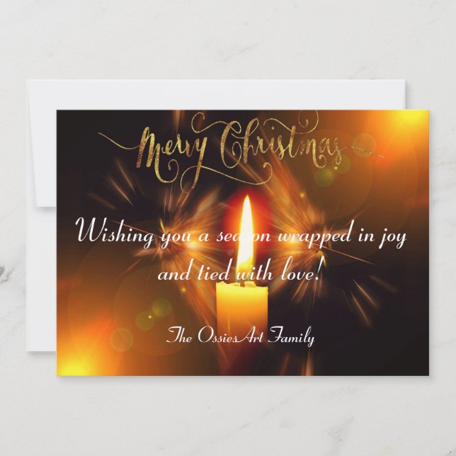 Personalized Christmas Card. Holiday Card (Front)