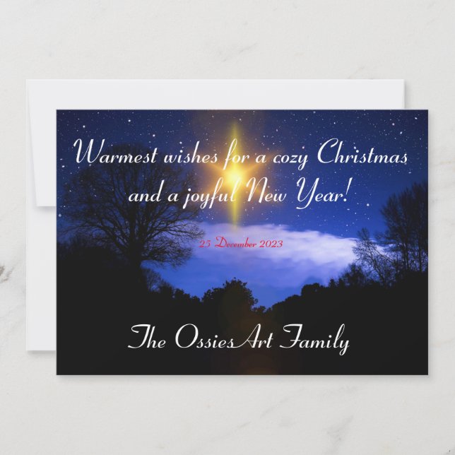 Personalized Christmas Card. Holiday Card (Front)