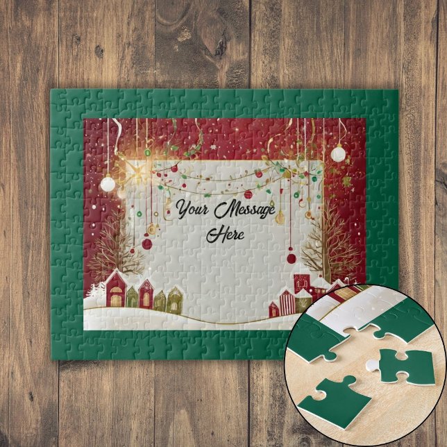 Personalized Christmas Card Jigsaw Puzzle (Personalized Christmas Card Jigsaw Puzzle)