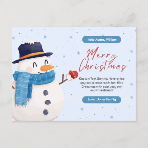 Personalized Christmas Card Postcard