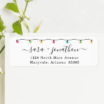 Personalized Christmas Card Return Address Labels<br><div class="desc">Return address labels adorned with adorable Christmas lights are perfect for your holiday cards.</div>