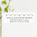 Personalized Christmas Card Return Address Labels<br><div class="desc">Return address labels adorned with adorable Christmas lights are perfect for your holiday cards.</div>