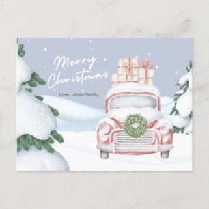 Personalized Christmas Card Travelling Postcard