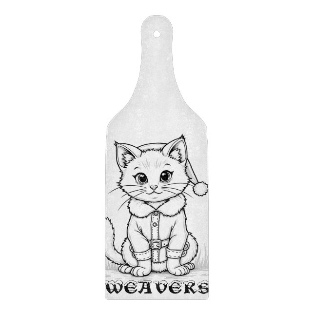 Personalized Christmas cat  Cutting Board (Front)