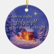 Personalized Christmas Ceramic Ornament
