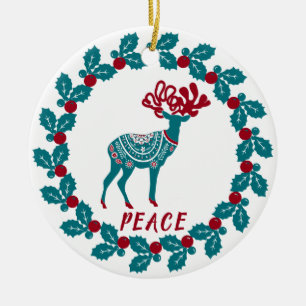 Personalized Christmas Ceramic Ornament