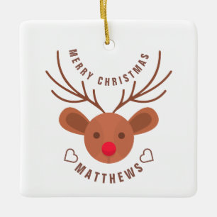 Personalized Christmas Ceramic Ornament