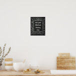 Personalized Christmas Chalkboard Festive Poster<br><div class="desc">Add a festive and personal touch to your holiday decor with this customizable Christmas chalkboard poster. Featuring a rustic, chalk-drawn snowflake design, this wall art is perfect for displaying in kitchens, entryways, or living rooms. The central text can be customized to include your own Christmas greeting or message, making it...</div>