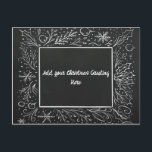 Personalized Christmas Chalkboard Holiday Postcard<br><div class="desc">Send festive wishes to friends and family with this customizable Christmas chalkboard postcard. Featuring a charming snowflake design and a rustic, hand-drawn chalkboard style, the centre of the card allows you to add your own special holiday greeting. This postcard is perfect for sending out thoughtful, personalized messages that capture the...</div>