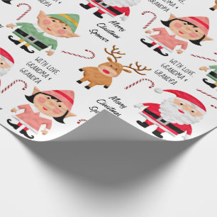 Personalized Christmas Characters Wrapping Paper