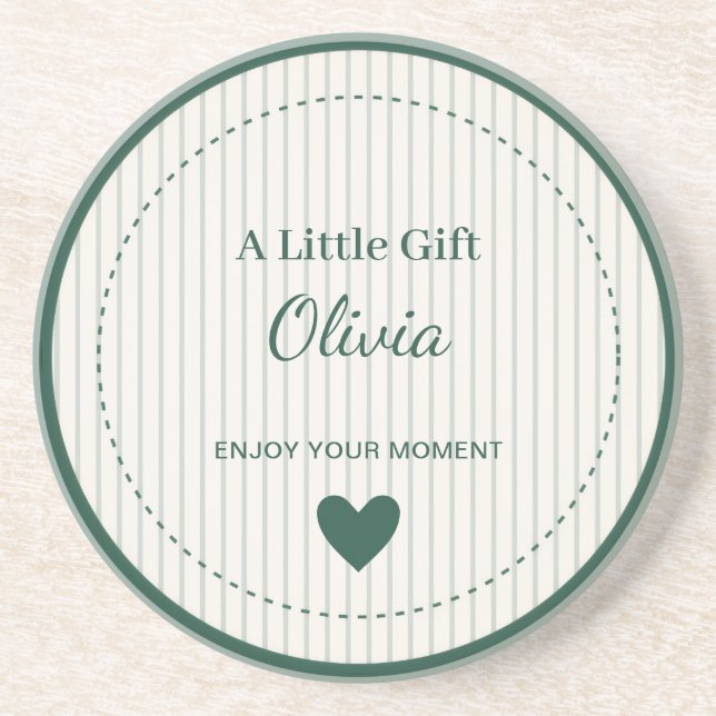 Personalized Christmas Coaster Holiday Coffee Gift (Front)