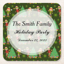 Personalized Christmas Coasters