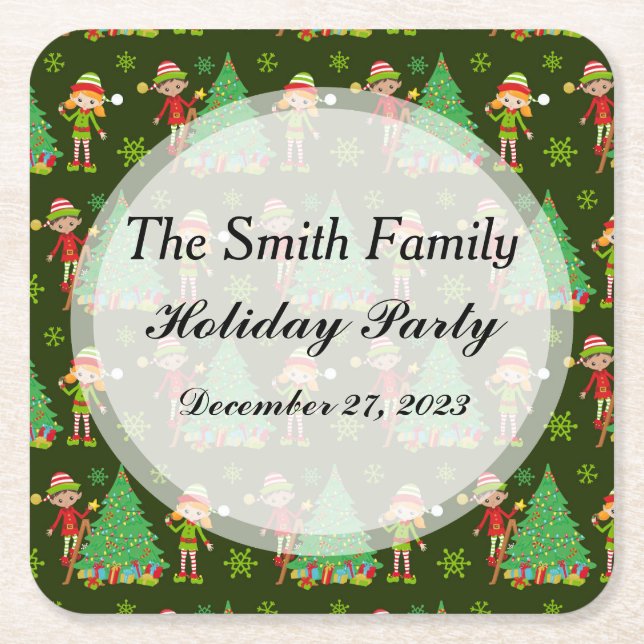 Personalized Christmas Coasters (Front)