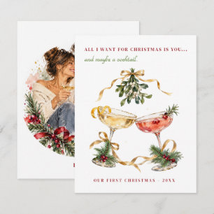 Personalized Christmas Cocktail Card for Couples