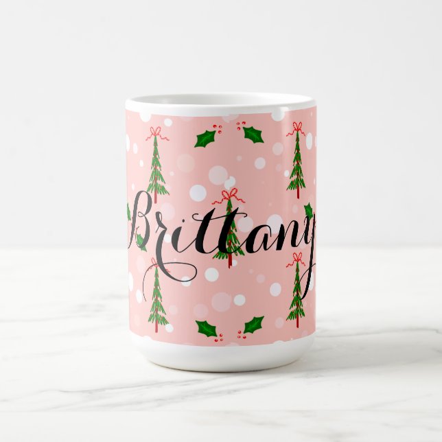 Personalized Christmas Coffee Mug Christmas Trees (Center)