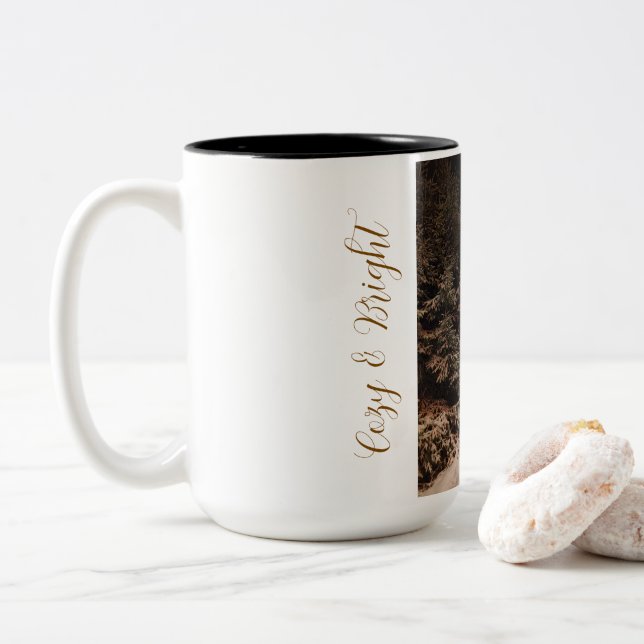 Personalized Christmas Coffee Mug with Name (With Donut)