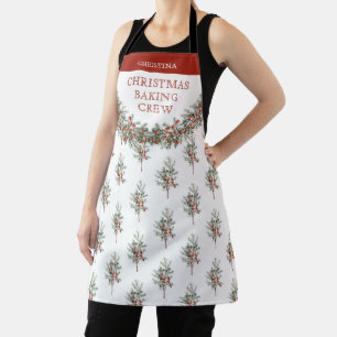 Personalized Christmas Cookie Baking Crew Custom  Apron
