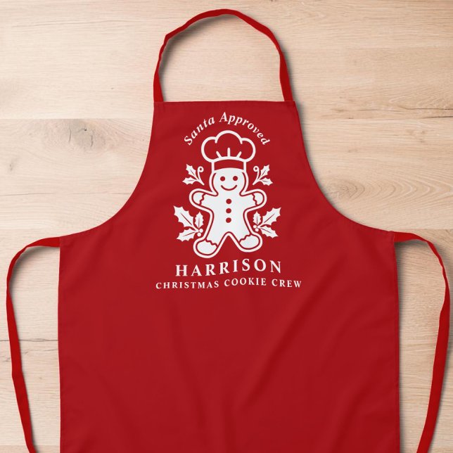 Personalized Christmas Cookie Crew Apron (Personalized Christmas Cookie Crew Apron)