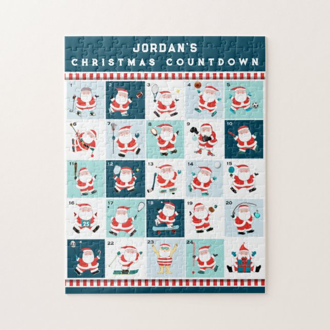 Personalized Christmas Countdown Jigsaw Puzzle (Vertical)