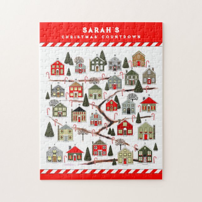 Personalized Christmas Countdown Jigsaw Puzzle (Vertical)