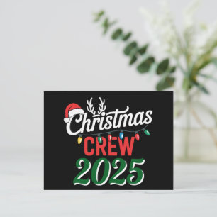 Personalized Christmas Crew 2025 Xmas Family Holiday Postcard