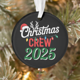 Personalized Christmas Crew 2025 Xmas Family Ornament