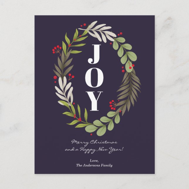 Personalized Christmas Custom Christmas Postcard (Front)