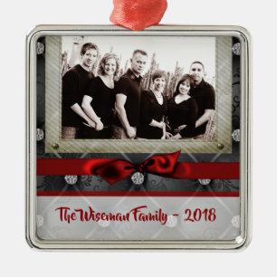 Personalized Christmas Diamond PHOTO Ornament