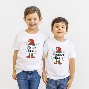 Personalized Christmas Elf Family Matching Boy's T-Shirt