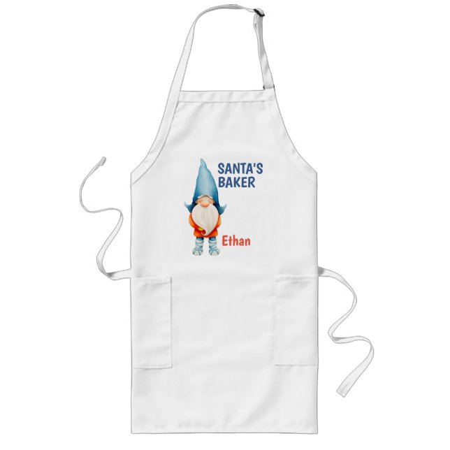 Personalized Christmas Elf, Santa's Baker Apron (Front)