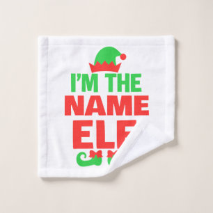 Personalized Christmas Elf Wash Cloth