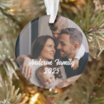 Personalized Christmas Family Custom Photo Text  Ornament<br><div class="desc">Personalized Christmas Family Custom Photo Text 2025</div>