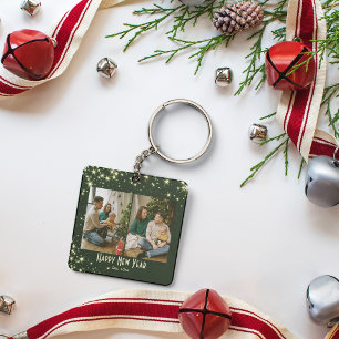 Personalized Christmas Family Photos Keychain