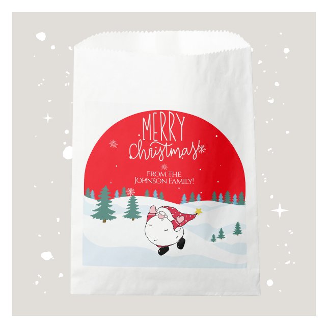 Personalized Christmas Favour Bags with Family Nam (Personalized Christmas Favor Bags with Family Name)