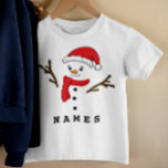 Personalized Christmas Festive Funny Snowman Toddler T-shirt<br><div class="desc">Get your little ones ready for the holiday season with our "Personalized Christmas Festive Funny Snowman" collection! Featuring a delightful and humourous snowman design, this collection is perfect for adding a touch of festive cheer to your child's wardrobe. Made from soft, high-quality materials, these pieces are designed to keep your...</div>