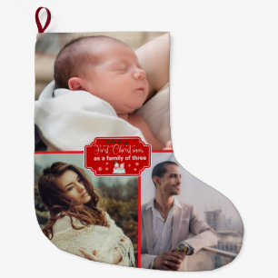 Personalized Christmas  “First Christmas Family" Large Christmas Stocking