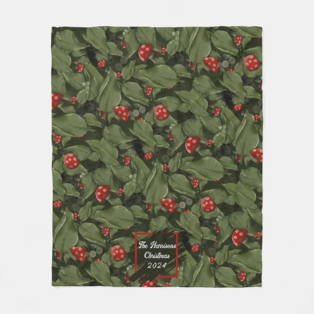 Personalized Christmas fleece blanket (Front)