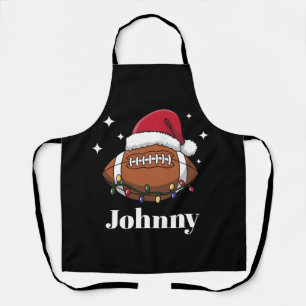 Personalized Christmas Football Winter Sports Team Apron