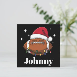 Personalized Christmas Football Winter Sports Team Holiday Card