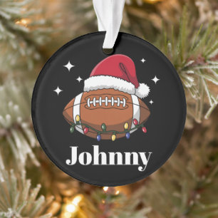 Personalized Christmas Football Winter Sports Team Ornament