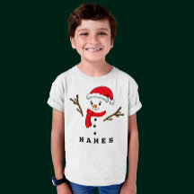 Personalized Christmas Funny Snowman Kid Boy