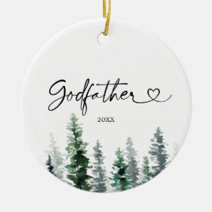 Personalized Christmas Gift as Godfather Ornament
