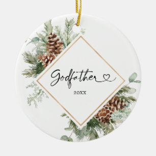 Personalized Christmas Gift as Godfather Ornament