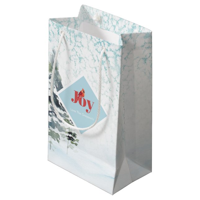 Personalized Christmas Gift Bags Forest (Front Angled)