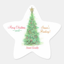 Personalized Christmas gift bookplate