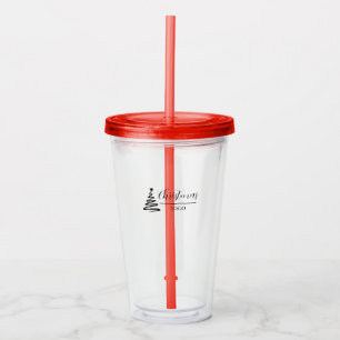 Personalized Christmas Gift Custom Modern T-Shirt Acrylic Tumbler