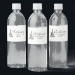 Personalized Christmas Gift Custom Modern T-Shirt Water Bottle Label<br><div class="desc">You can customize it with your photo,  logo or with your text.  You can place them as you like on the customization page. Funny,  unique,  pretty,  or personal,  it's your choice.</div>