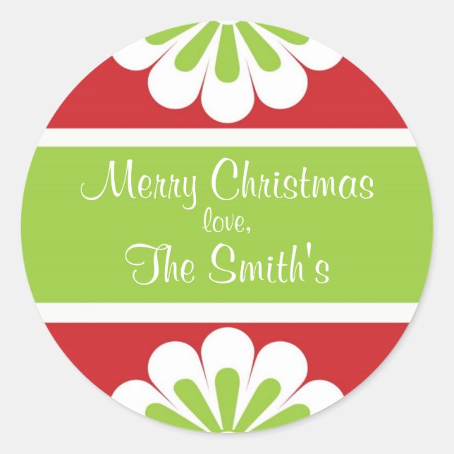 Personalized Christmas Gift Sticker (Front)